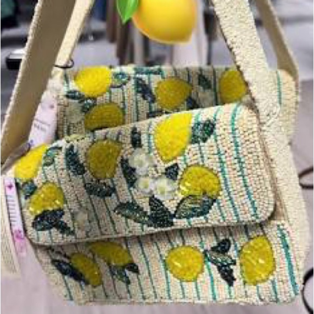 LAST DAY NWT Viral Beaded Lemon Purse